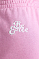 Brushed Jersey Oversized Joggers in Bubblegum Pink