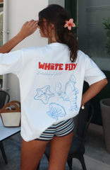 Tropic Dreams Oversized Tee White