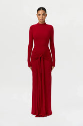 NW Sculpt Draped Tie Dress