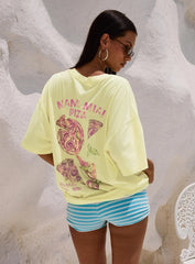Made With Love Graphic Top Pastel Yellow