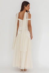 Kaycee Drop Waist Maxi Dress Champagne