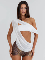 Sylvee Crop Top White