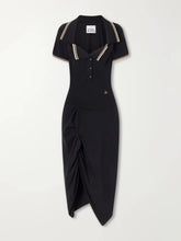 Long Monday Pulling ruched cotton-piquet midi dress