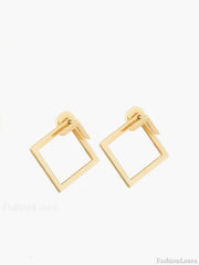 Square Geometric Stud Earrings