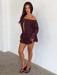 Tessie Playsuit - Brown