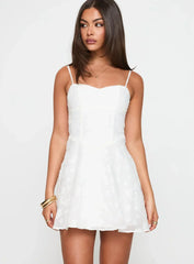 New Chapters Broderie Mini Dress White