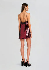 Olive Sequin Lace Dress