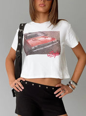 Dodge Girl Graphic Top White