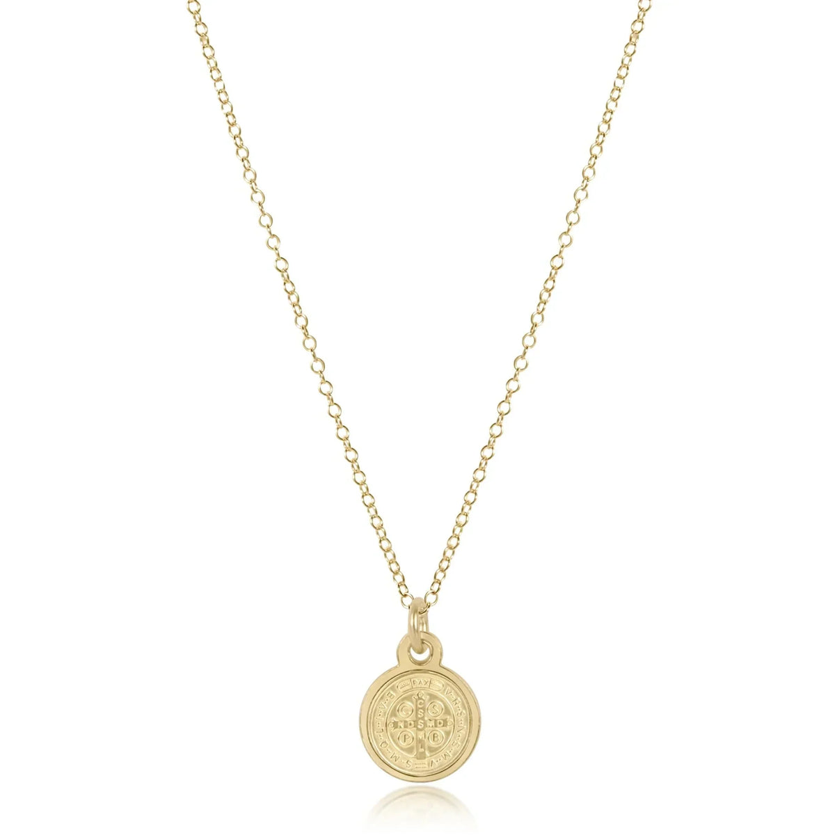 16" Necklace Gold - Blessing Small Gold Disc