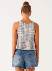 Osborne Halter Top - Check