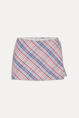 Sterling Cotton Mini Skort - Americana Plaid