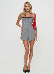 Trynia Romper  Black / White Gingham