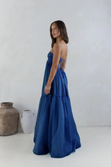 Unforgettable Style Strapless Maxi Dress Navy