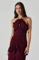 Sandora Ruffle Detail Maxi Dress